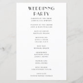 Mariage Minimaliste Moderne | Programme Noir & Bla (Dos)