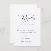 Mariage minimaliste moderne RSVP avec choix de rep (Devant / Derrière)