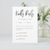 Mariage minimaliste moderne RSVP avec choix de rep (Debout devant)