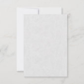 Mariage minimaliste moderne RSVP écriture manuscri (Dos)