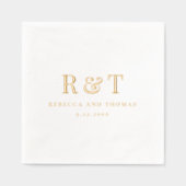 Mariage minimaliste Monogramme moderne (Recto)