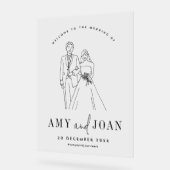 Mariage minimaliste mou noir et blanc (Angle)