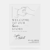 Mariage minimaliste noir élégant (Recto)