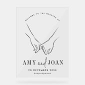 Mariage minimaliste noir et blanc (Recto)