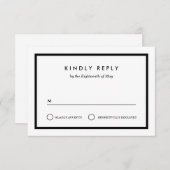 Mariage minimaliste RSVP (Devant / Derrière)
