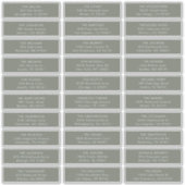 Mariage minimaliste Sage Green Étiquettes de adres (Devant)