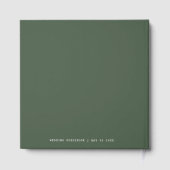 Mariage minimaliste scandinave vert mousse foncé (Verso)