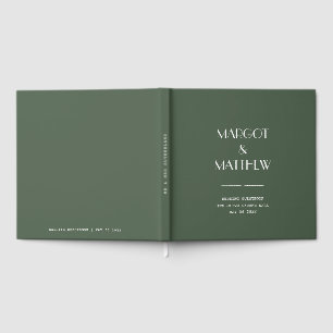 Mariage minimaliste scandinave vert mousse foncé