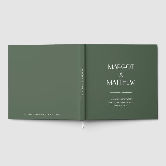 Mariage minimaliste scandinave vert mousse foncé (Complet)