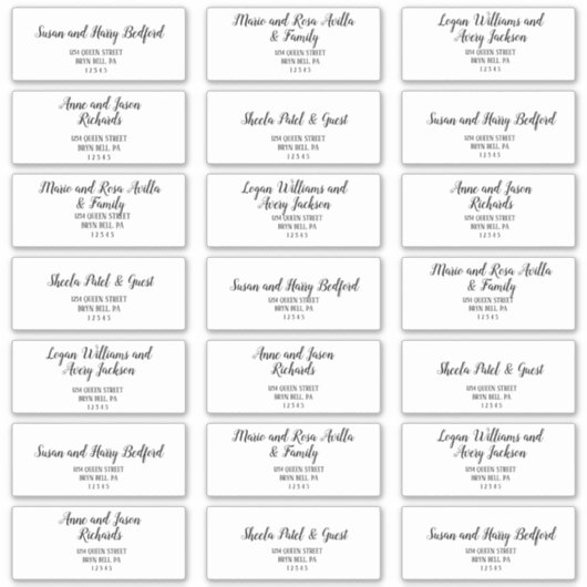 Mariage minimaliste simple Étiquettes de adresse i (Devant)
