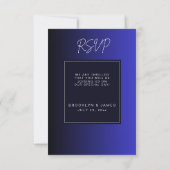 Mariage minimum bleu nuit RSVP (Dos)