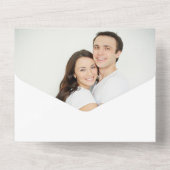 Mariage Modèle photo bleu feuille argent (Verso)