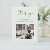 Mariage moderne 2 Carte de remerciements photo (Debout devant)