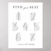 Mariage moderne 7 Tableau Sièges SIGNE (Devant)