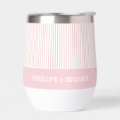 Mariage Moderne à Rayures Roses (Gauche)