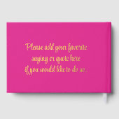 Mariage moderne amusant rose vif avec couverture d (Verso)
