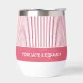 Mariage Moderne aux Rayures Rose Clair (Gauche)