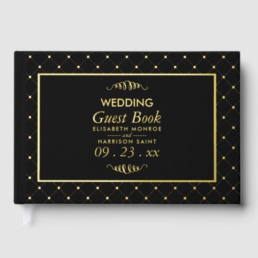 Mariage moderne Black & Real Gold Foil (Recto)
