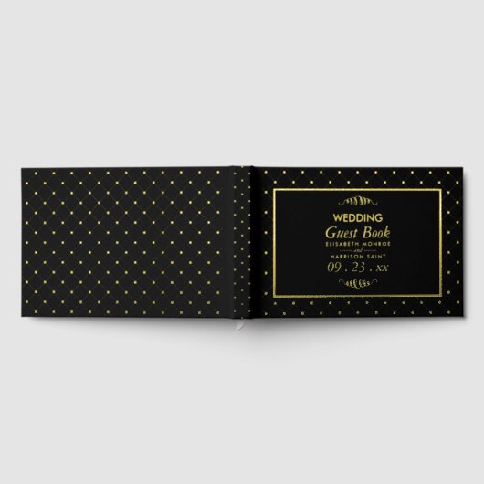 Mariage moderne Black & Real Gold Foil (Complet)