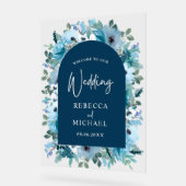 mariage moderne bleu blanc foncé (Angle)