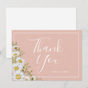 Mariage moderne Blush & White Daisies Merci