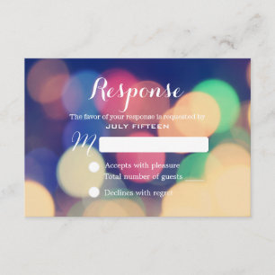Mariage moderne Bokeh Lumières RSVP