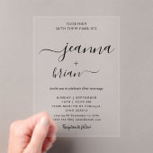 Mariage Moderne Calligraphie Acrylique Invitations (In situ (ordinateur de poche))