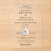 Mariage Moderne Calligraphie Acrylique Invitations (Recto)