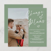 Mariage moderne Changement de plan Faire-part (Devant / Derrière)