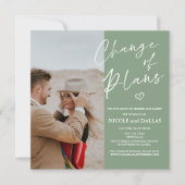 Mariage moderne Changement de plan Faire-part (Devant)