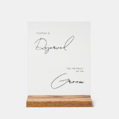 Mariage moderne chic réservé en acrylique  (Recto)