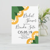 Mariage Moderne Citron et Feuilles Invitation de F (Debout devant)