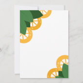 Mariage Moderne Citron et Feuilles Invitation de F (Dos)