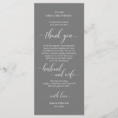 Mariage moderne classique Cadre Carte de remerciem (Devant)