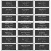 Mariage moderne classique noir étiquettes de adres (Devant)