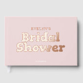 Mariage Moderne Cœur Rose Baby Shower (Recto)