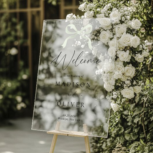 Mariage Moderne de Bienvenue avec Monogramme et Ru