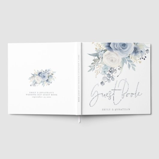 Mariage moderne Dusty Blue Florals (Complet)