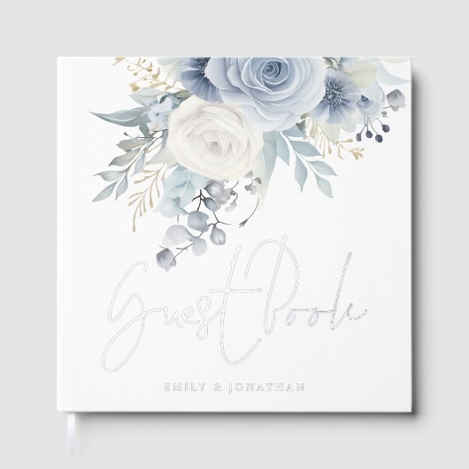 Mariage moderne Dusty Blue Florals (Recto)