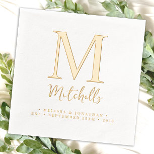 Mariage moderne Elégant Chic Personnalisé Monogram
