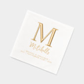 Mariage moderne Elégant Chic Personnalisé Monogram (Gauche)