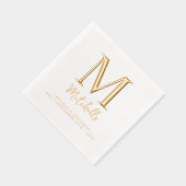 Mariage moderne Elégant Chic Personnalisé Monogram (Droite)
