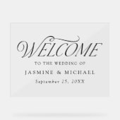 Mariage moderne élégant de typographie noire Accue (Recto)