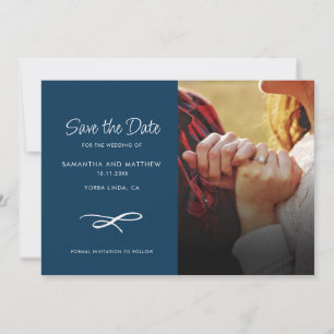 Mariage moderne Enregistrer la date Faire-part pho