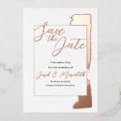 Mariage moderne Enregistrer la date Invitation ave (Recto)