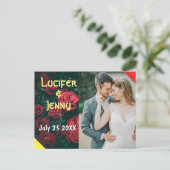 Mariage moderne enregistrer la date invitation pho (Debout devant)