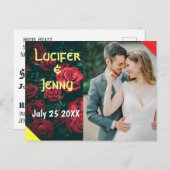 Mariage moderne enregistrer la date invitation pho (Devant / Derrière)