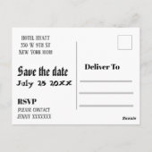 Mariage moderne enregistrer la date invitation pho (Dos)
