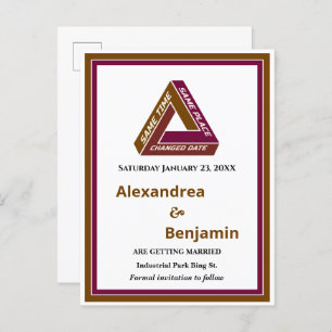 Mariage Moderne Enregistrer La Date Nouvelle Carte