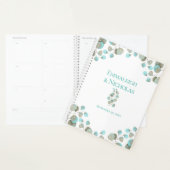 Mariage Moderne Eucalyptus | Sarcelle Rustique (Devant avec enveloppe)